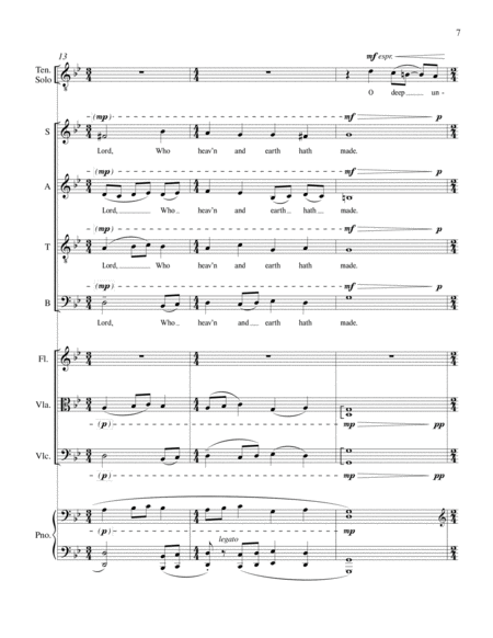 I to the Hills Will Lift Mine Eyes (Psalm 121): from Tenebrae (III) (Downloadable Full Score)