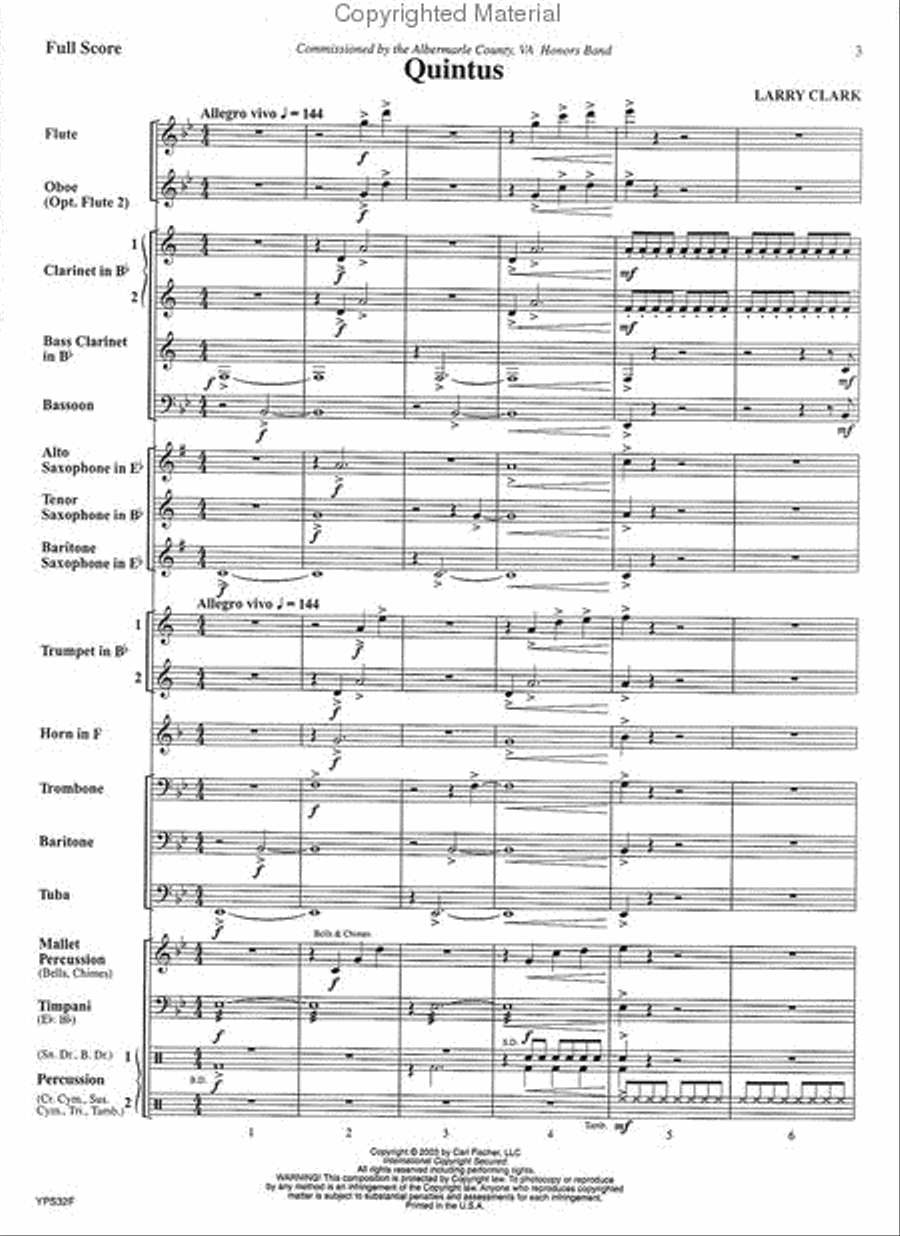 Quintus Quintus Concert Band scores gallery preview page 2