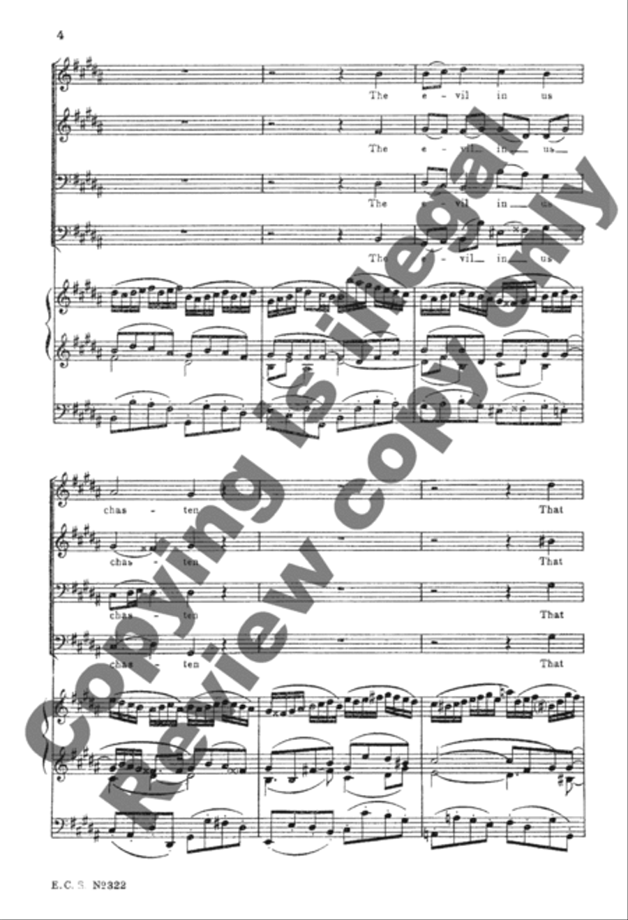 Cantata 22: Subdue us through Thy kindness TTBB scores gallery preview page 4