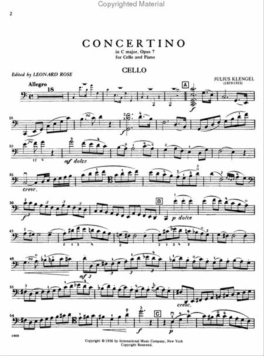 Concertino in C major, Op. 7