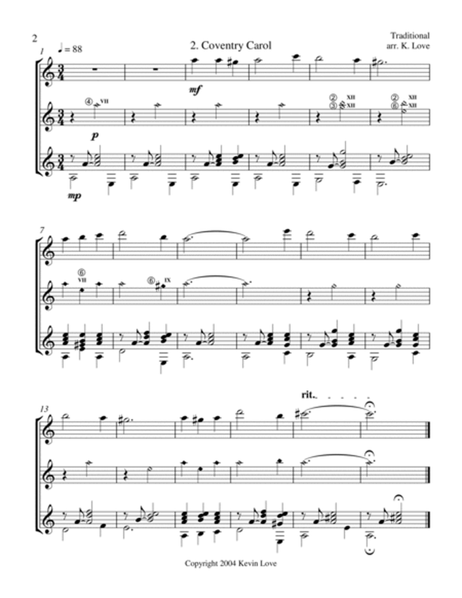 A Christmas Offering (Guitar Trio) - Score and Parts image number null