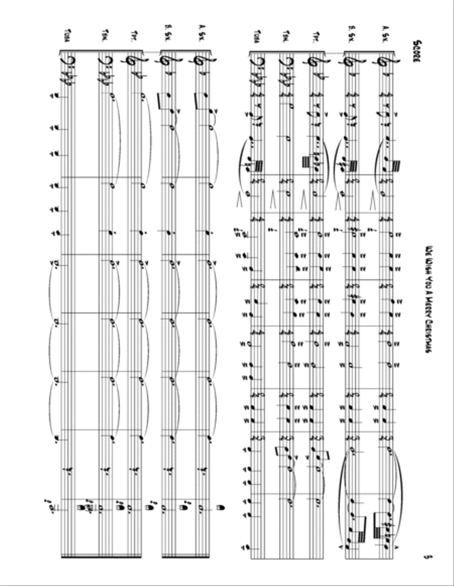 We Wish You A Merry Christmas Small Ensemble scores gallery preview page 3