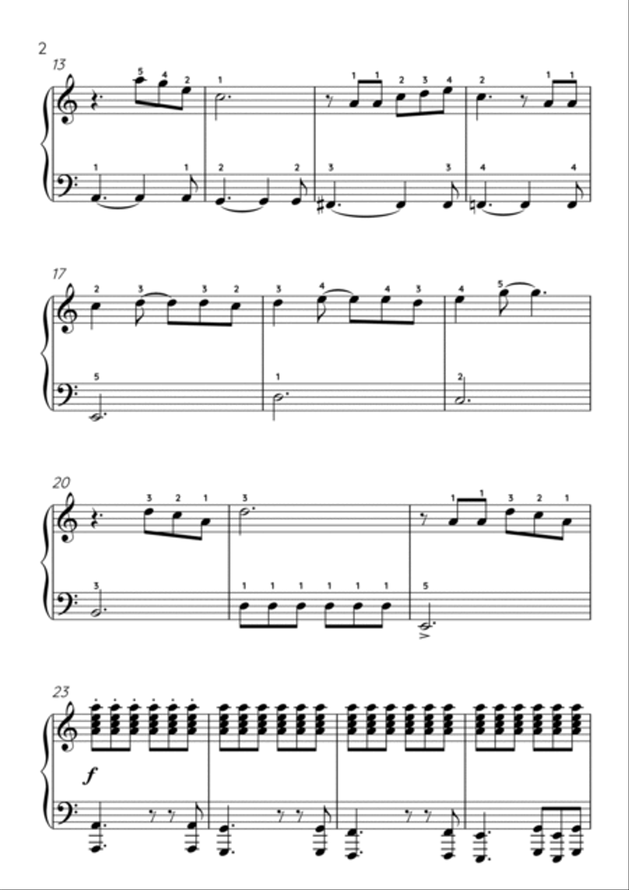 Feeling Good Feeling Good Easy Piano scores gallery preview page 2