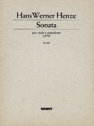 Book cover for Viola Sonata (1979)