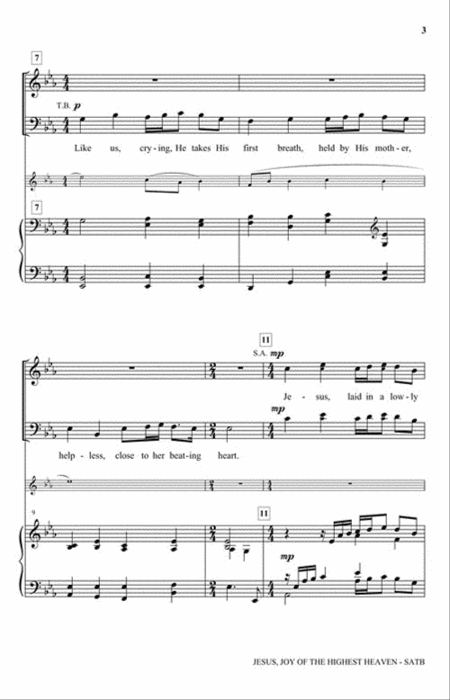 Jesus, Joy of the Highest Heaven 4-Part scores gallery preview page 3