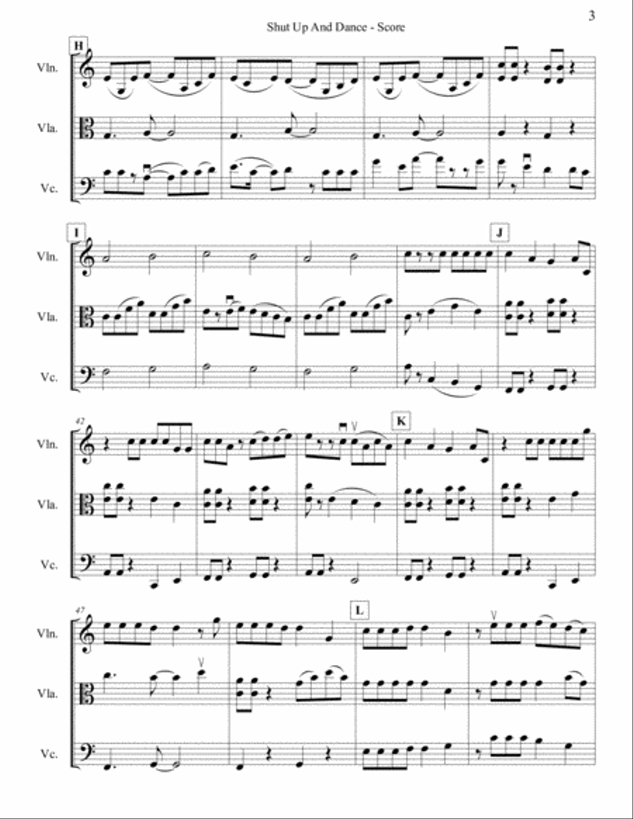 Shut Up And Dance String Trio scores gallery preview page 3