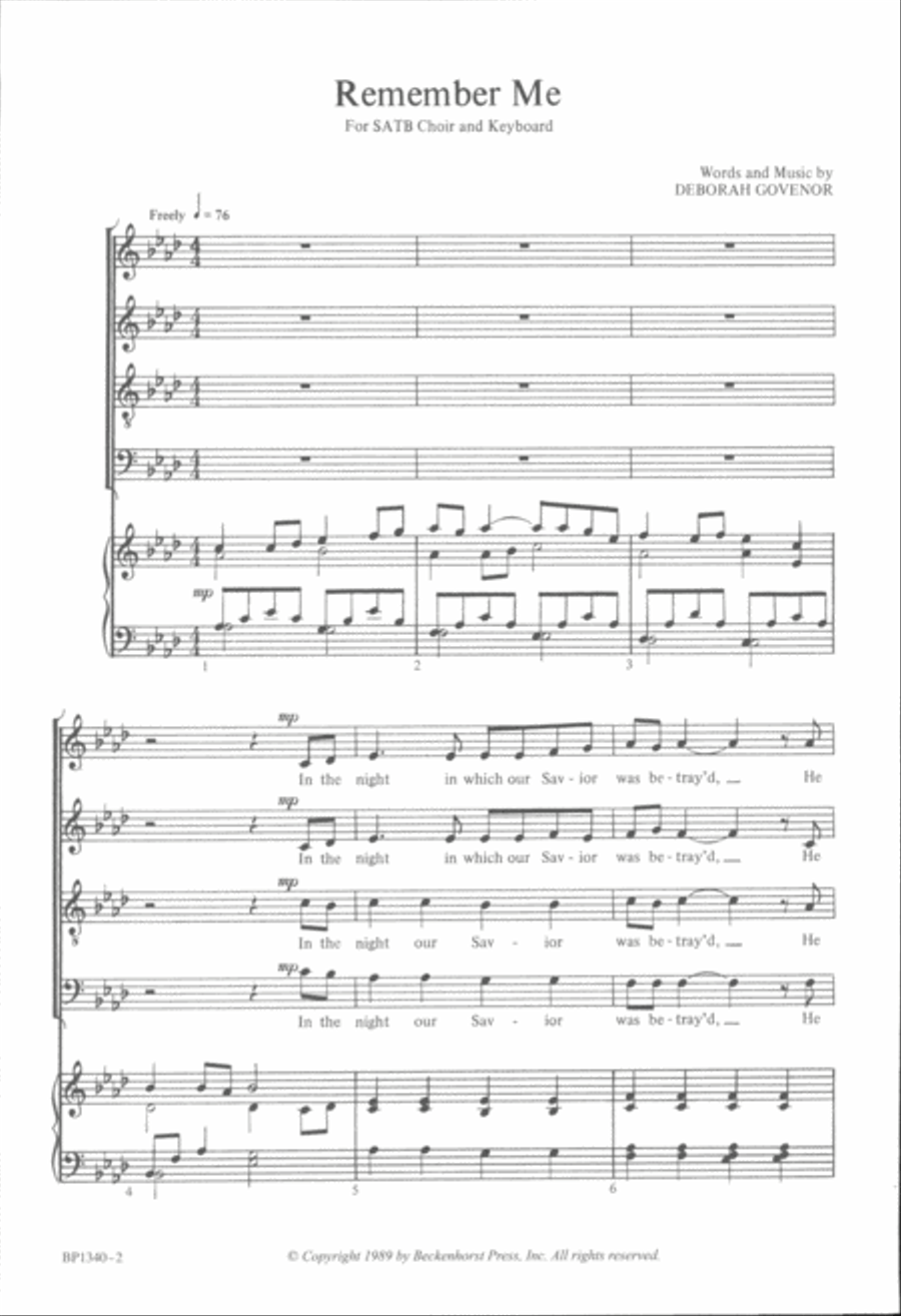 Remember Me 4-Part scores gallery preview page 10