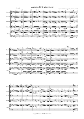 Autumn "Four Seasons" for Violin Quartet