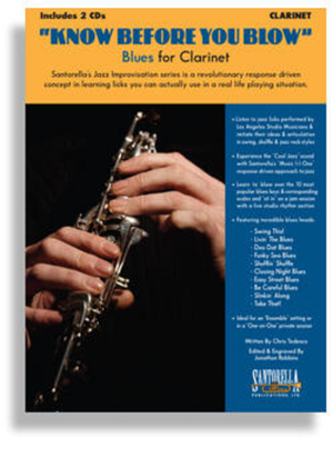 Book cover for Know Before You Blow - Blues for Clarinet with 2 CDs