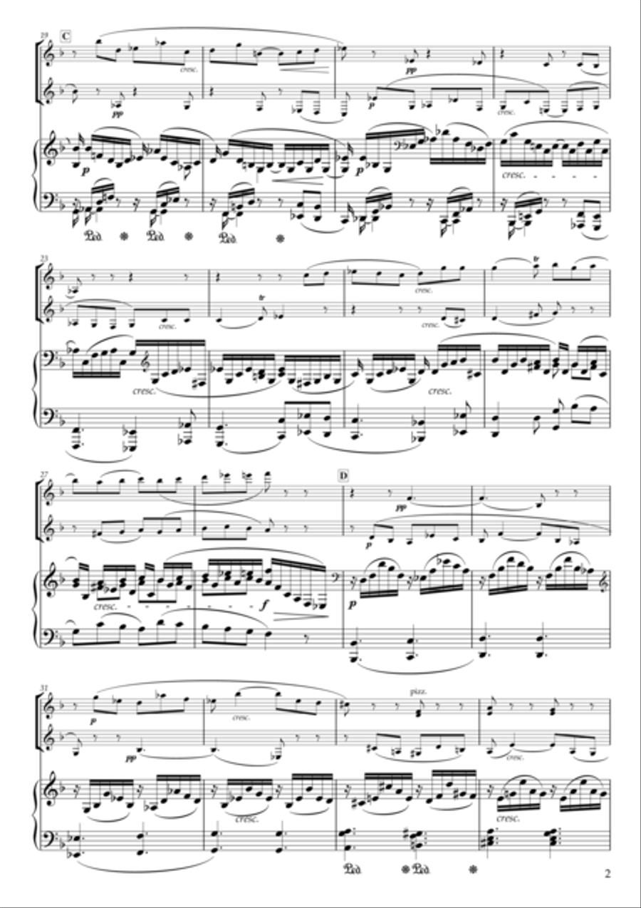 Fantasiestucke Op.88 III Duett for Violin, Viola & Piano Piano Trio scores gallery preview page 2