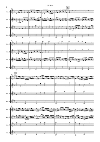 Canon in D Major (Johann Pachelbel) for Violin Quartet image number null