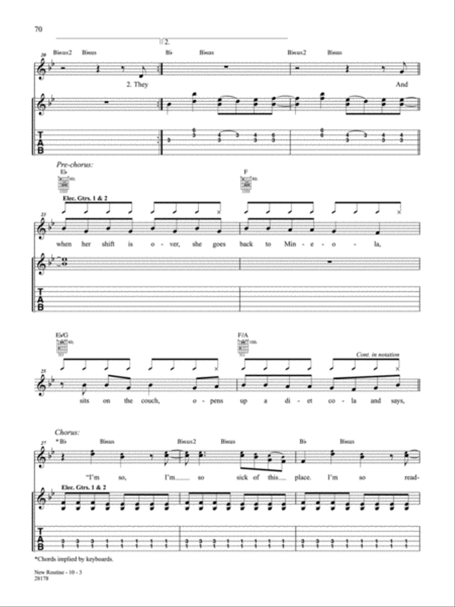 New Routine Guitar Tablature scores gallery preview page 3
