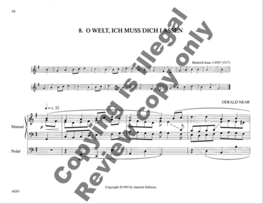 Choraleworks I Ten Chorale Preludes for Organ Organ Solo scores gallery preview page 11