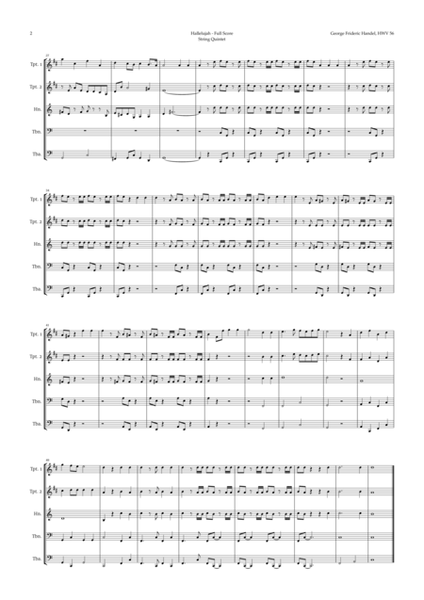 Hallelujah by Handel for Brass Quintet image number null