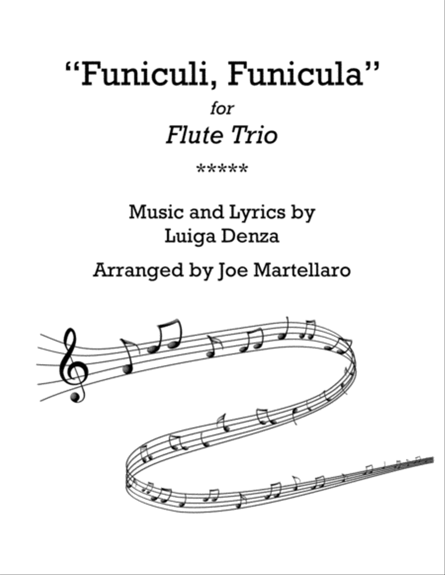 Funiculi, Funicula for Flute Trio Flute Trio scores gallery preview page 1