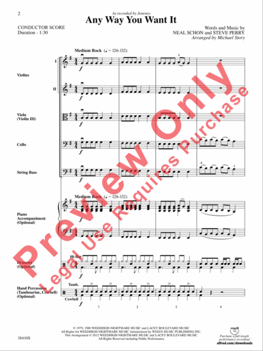 Any Way You Want It String Orchestra scores gallery preview page 3
