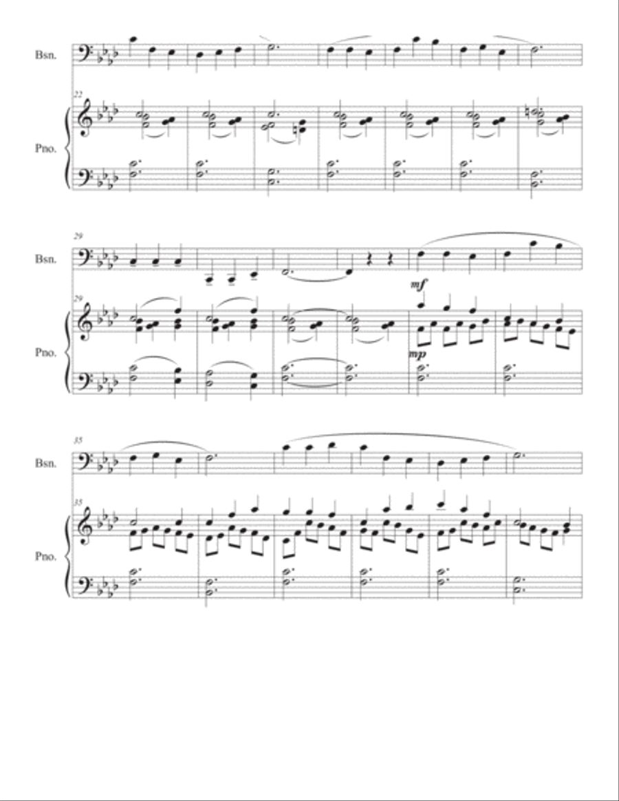 Reflection for bassoon and piano Bassoon Solo scores gallery preview page 3