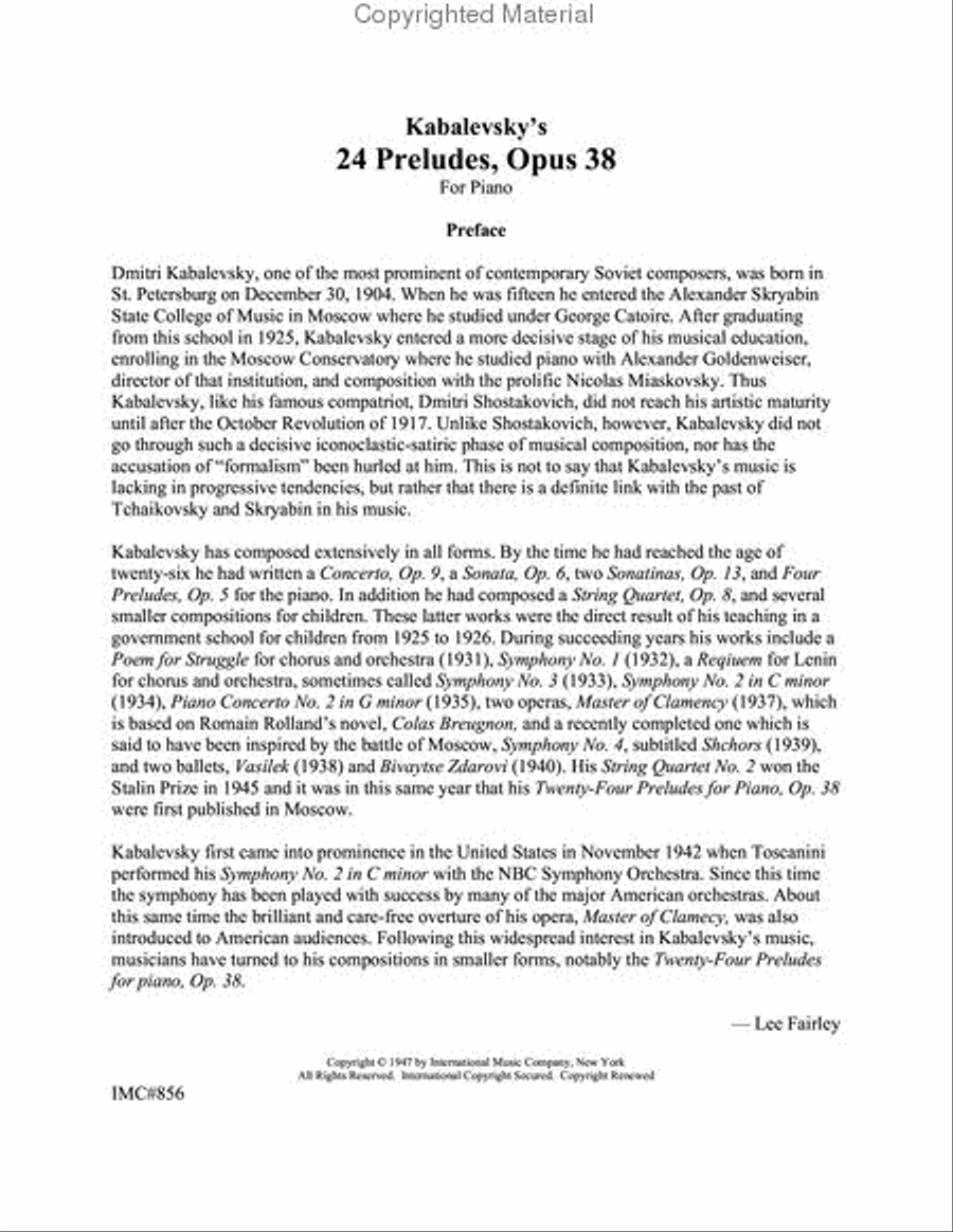 24 Preludes, Opus 38 Piano Solo scores gallery preview page 2