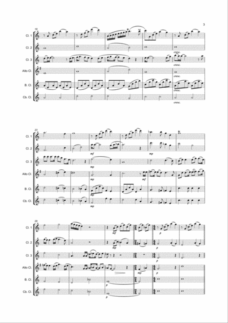 Bohemian Rhapsody Woodwind Ensemble scores gallery preview page 3