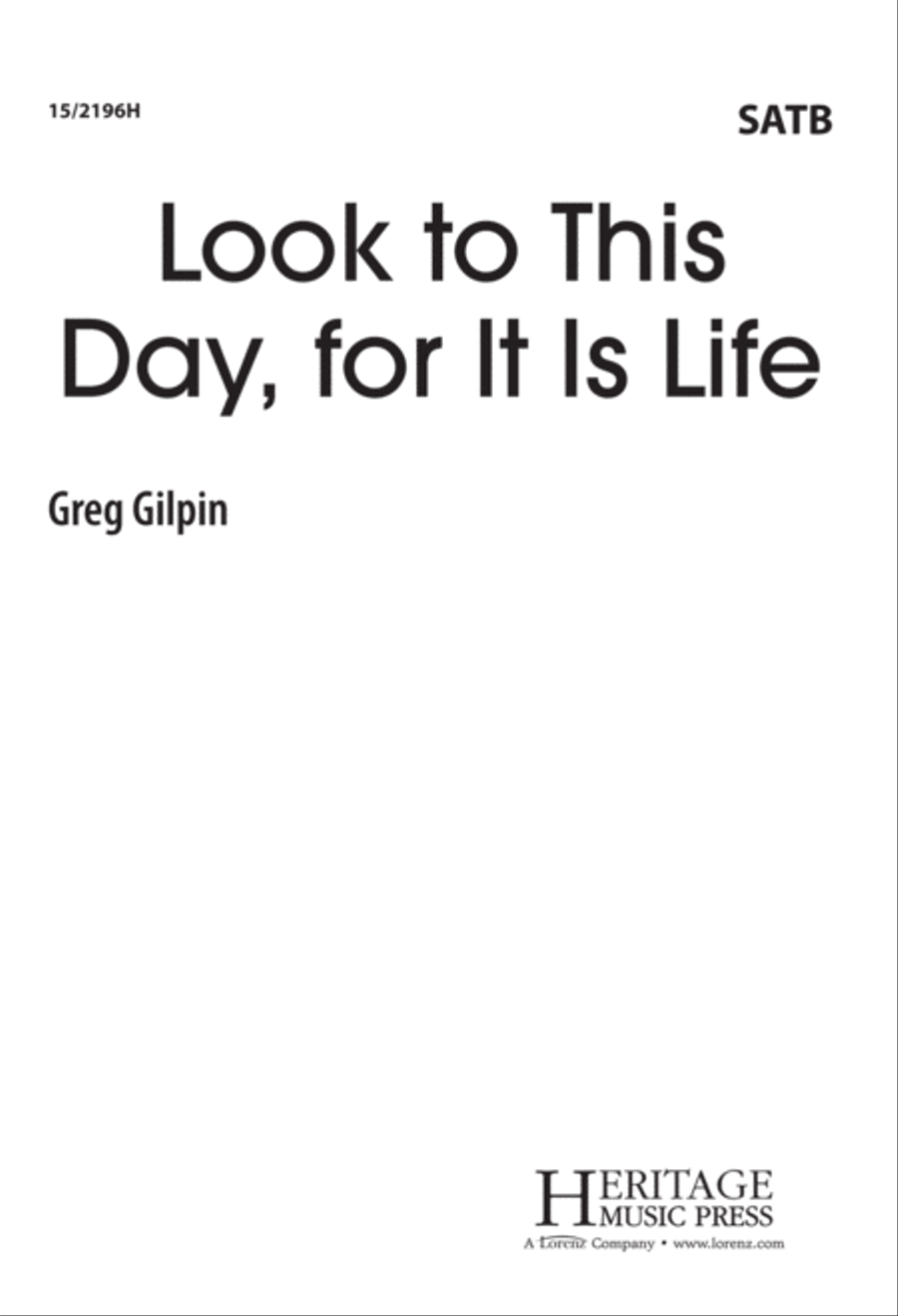 Look to This Day, for It Is Life! 4-Part scores gallery preview page 1