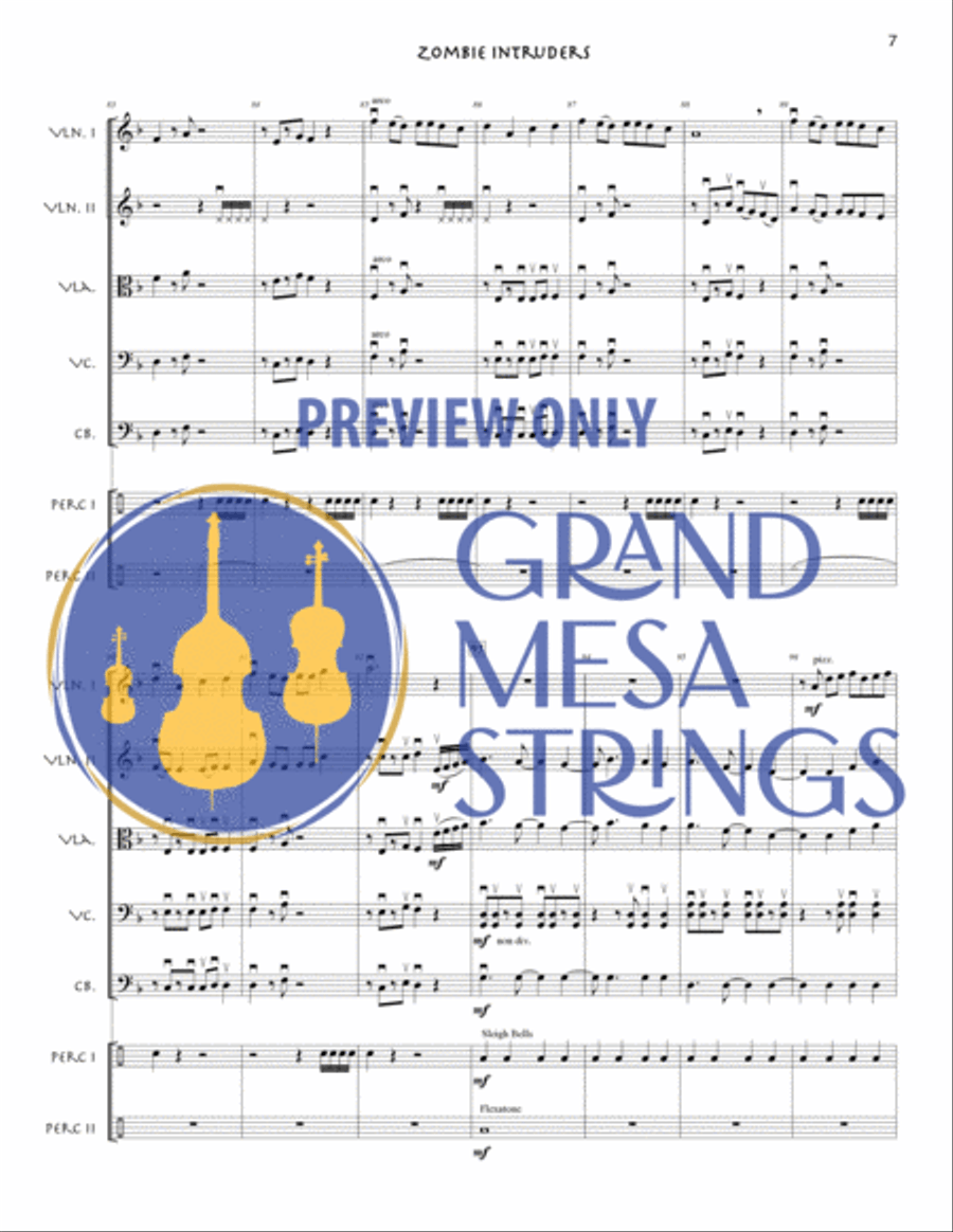 Zombie Intruders String Orchestra scores gallery preview page 8