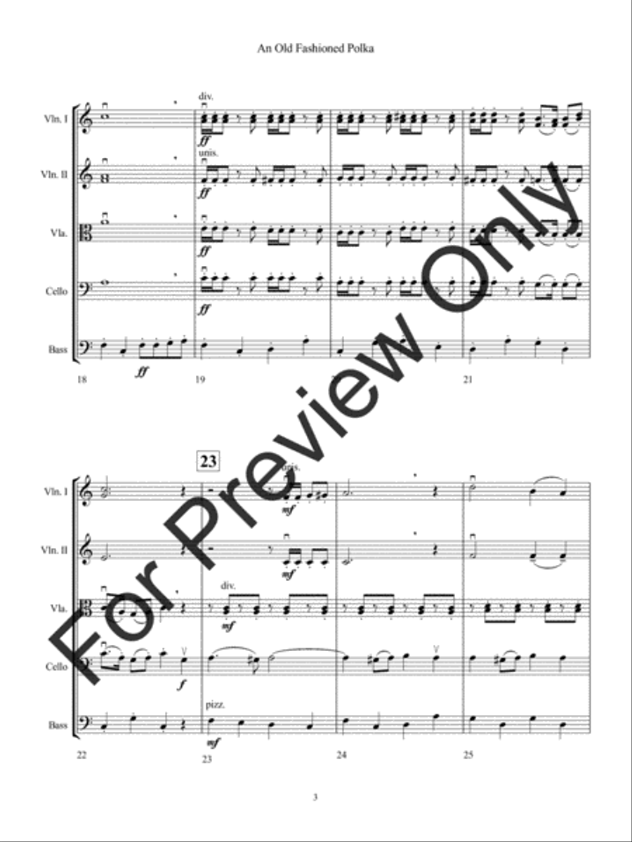 An Old-Fashioned Polka An Old-Fashioned Polka String Orchestra scores gallery preview page 6