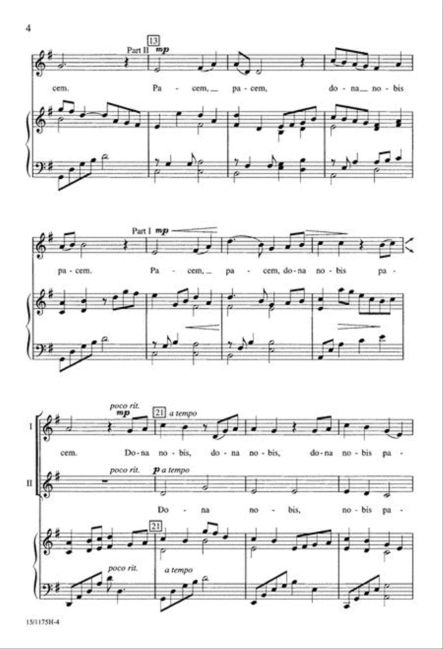 Dona Nobis Pacem 2-Part scores gallery preview page 3