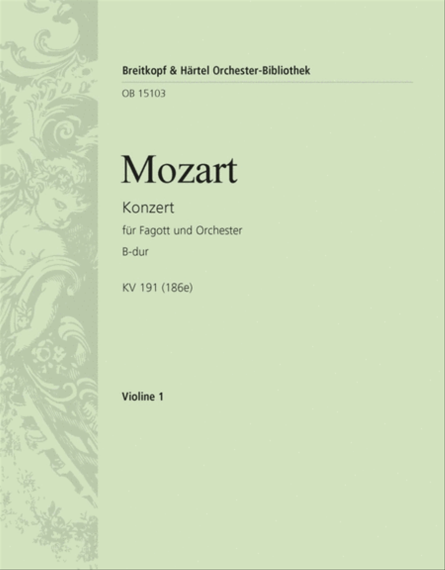 Bassoon Concerto in B flat major K. 191 (186e) Orchestra scores gallery preview page 1