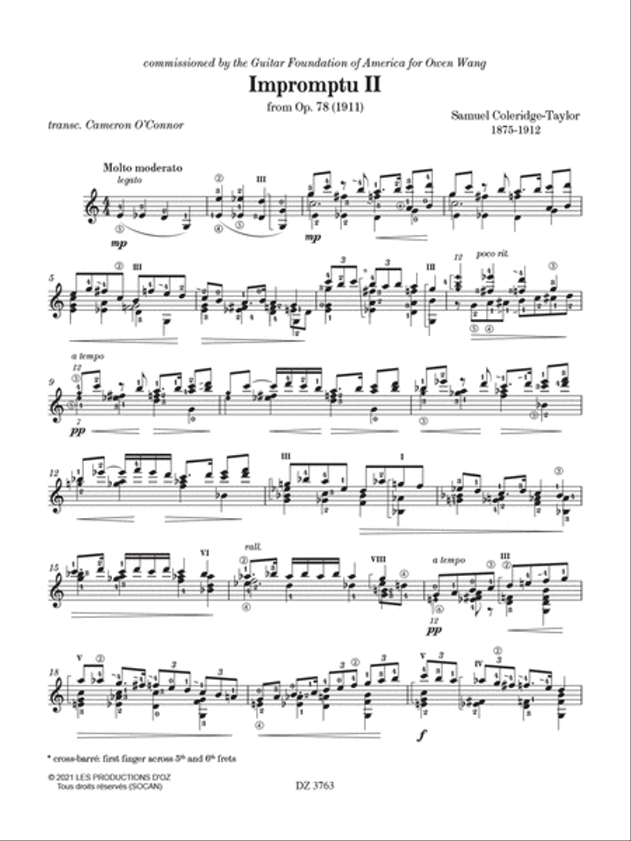 GFA Spotlight Series, Impromptu II Classical Guitar scores gallery preview page 2