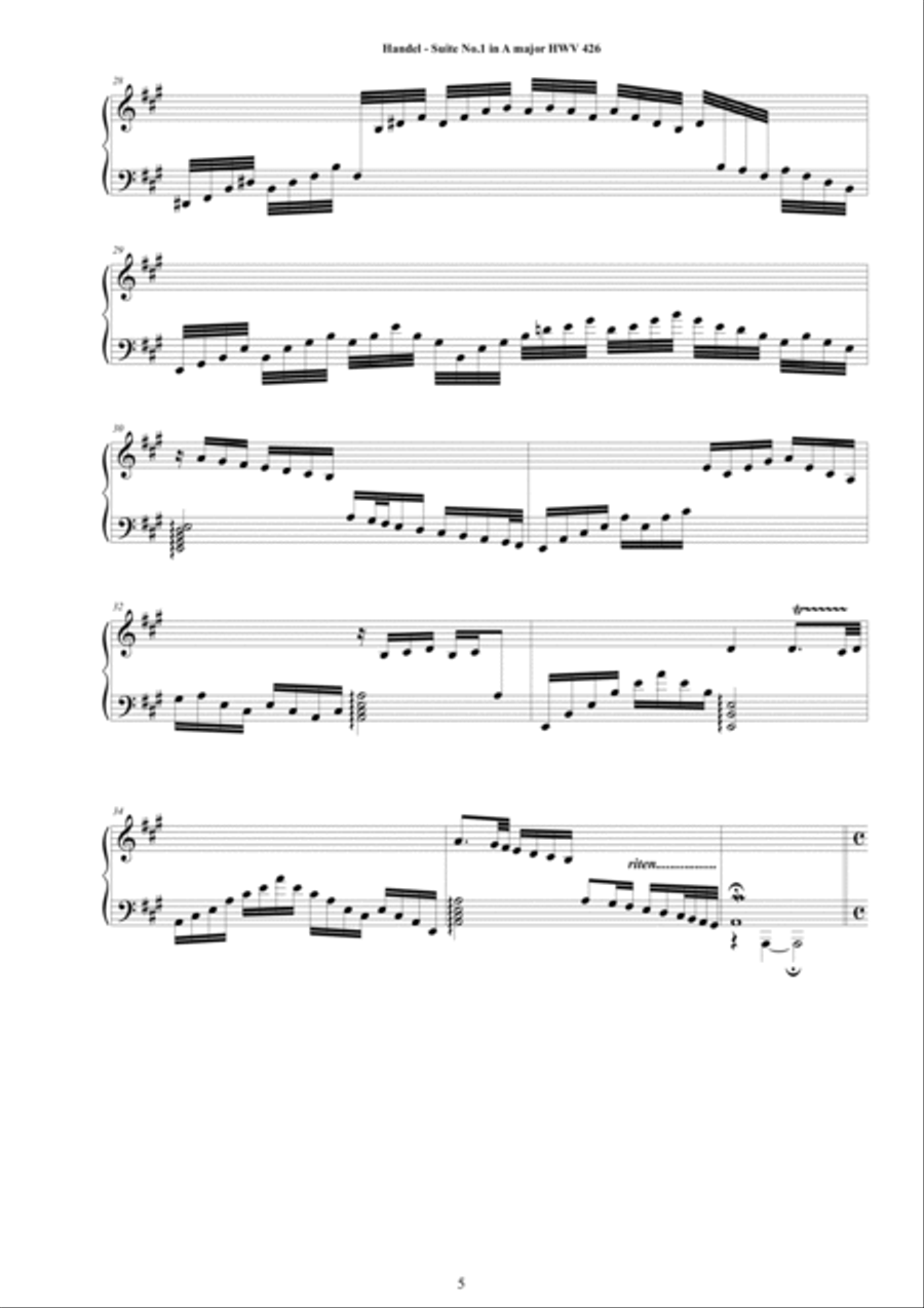 Handel - 26 Piano Suites - Complete Scores Piano Solo scores gallery preview page 5