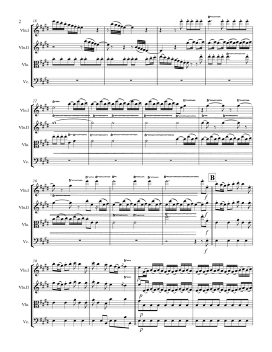 The Four Seasons - La Primavera (for String Quartet) String Quartet scores gallery preview page 3