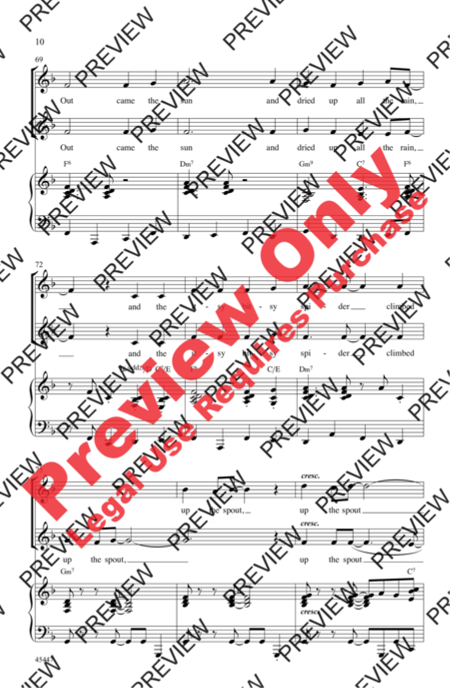 The Itsy Bitsy Spider The Itsy Bitsy Spider 2-Part scores gallery preview page 10