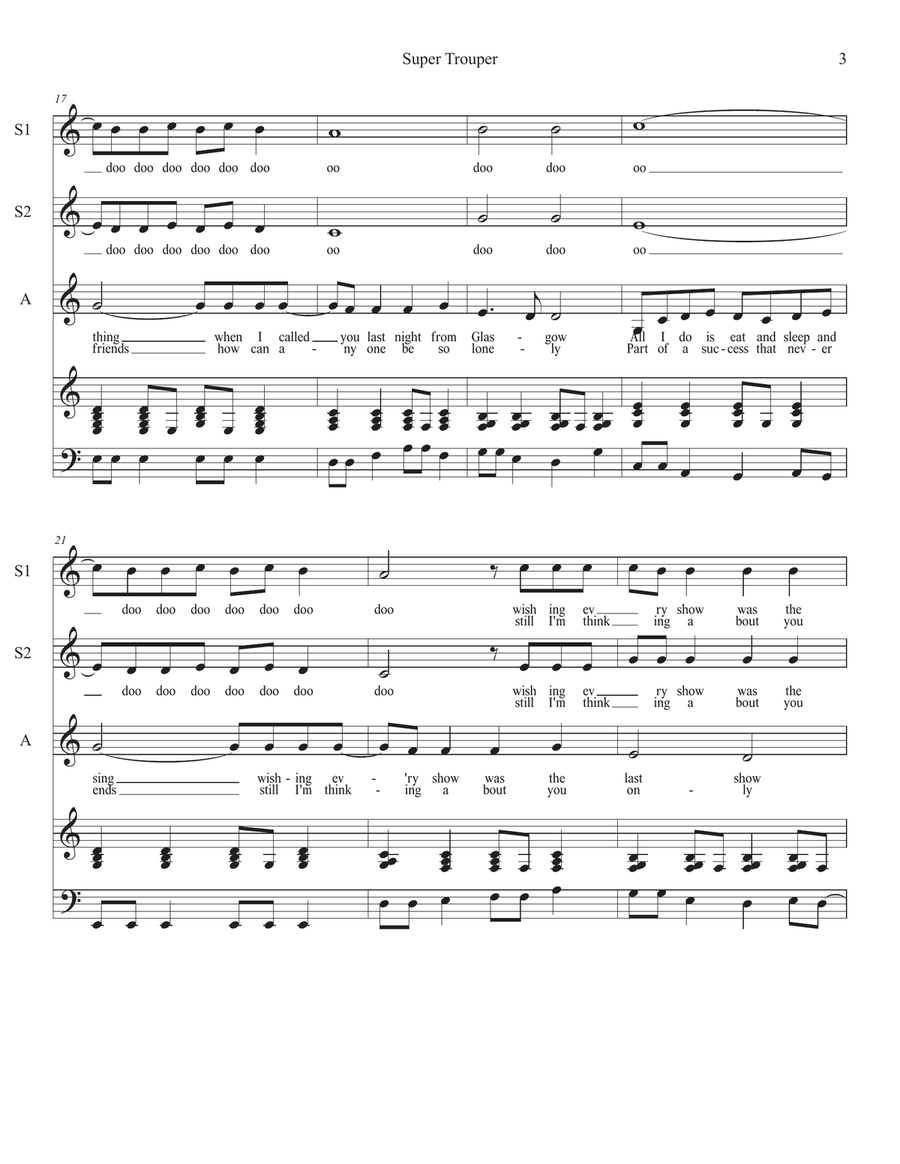 Super Trouper SSA scores gallery preview page 3