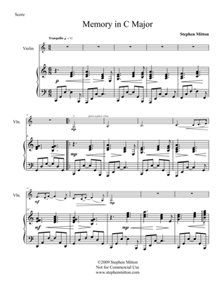 Memory in C Major (Violin Solo)
