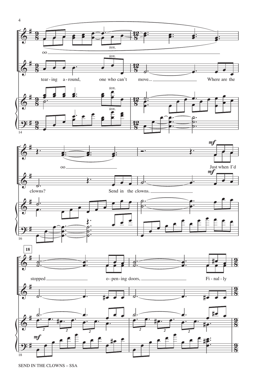 Send In The Clowns SSA scores gallery preview page 3
