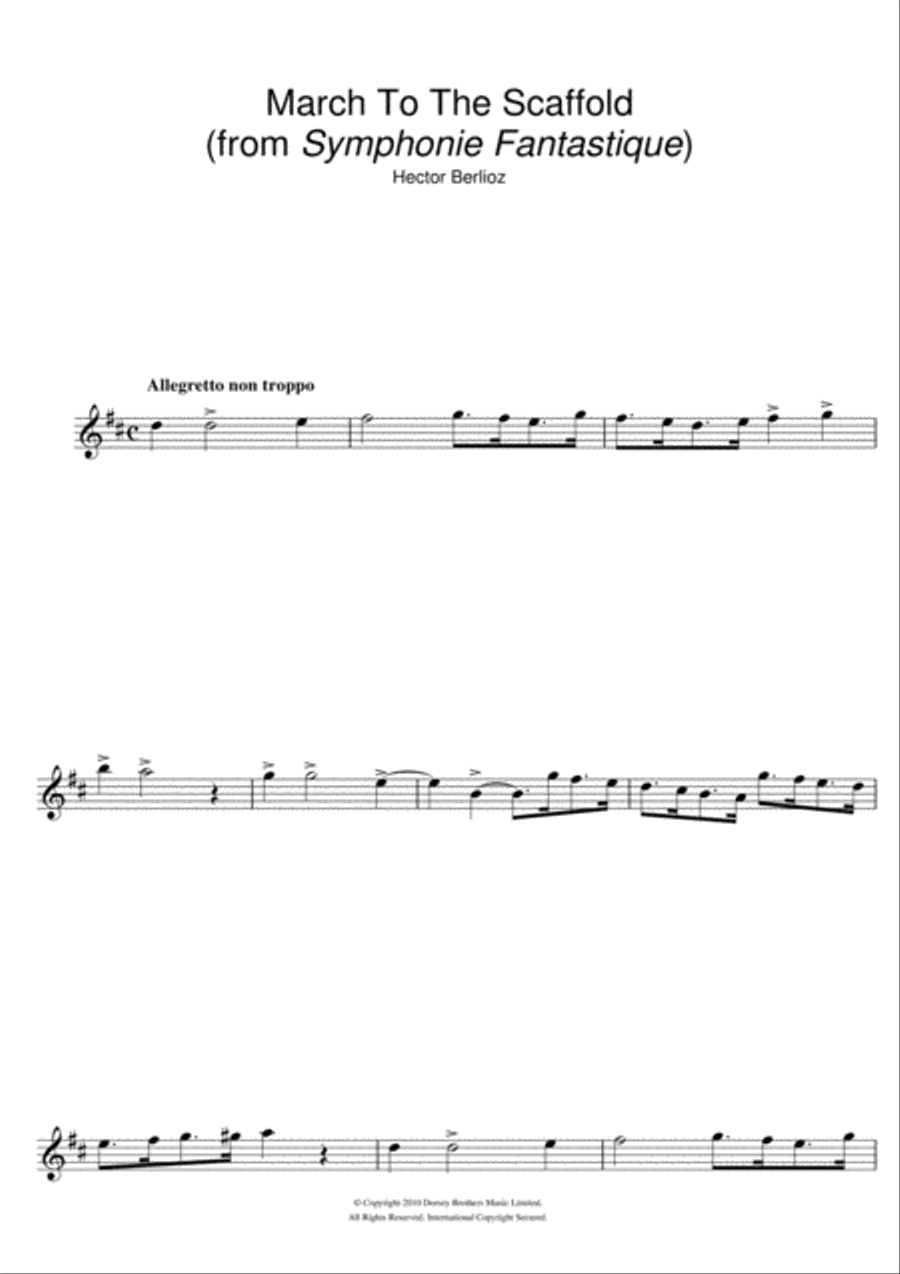 Symphonie Fantastique (4th Movement: March To The Scaffold) Flute Solo scores gallery preview page 1