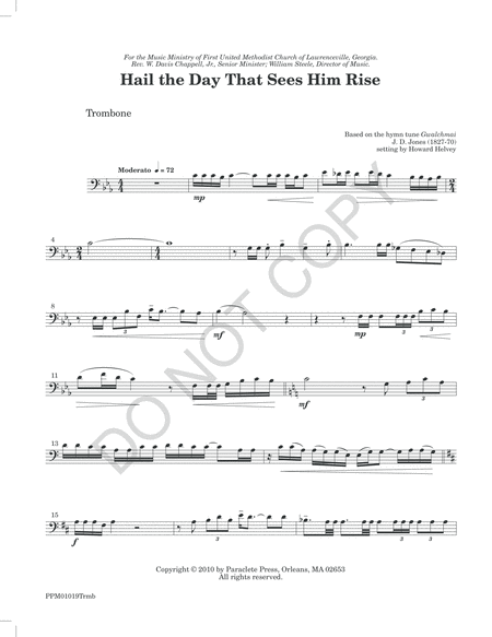 Hail the Day That Sees Him Rise - Brass Parts image number null