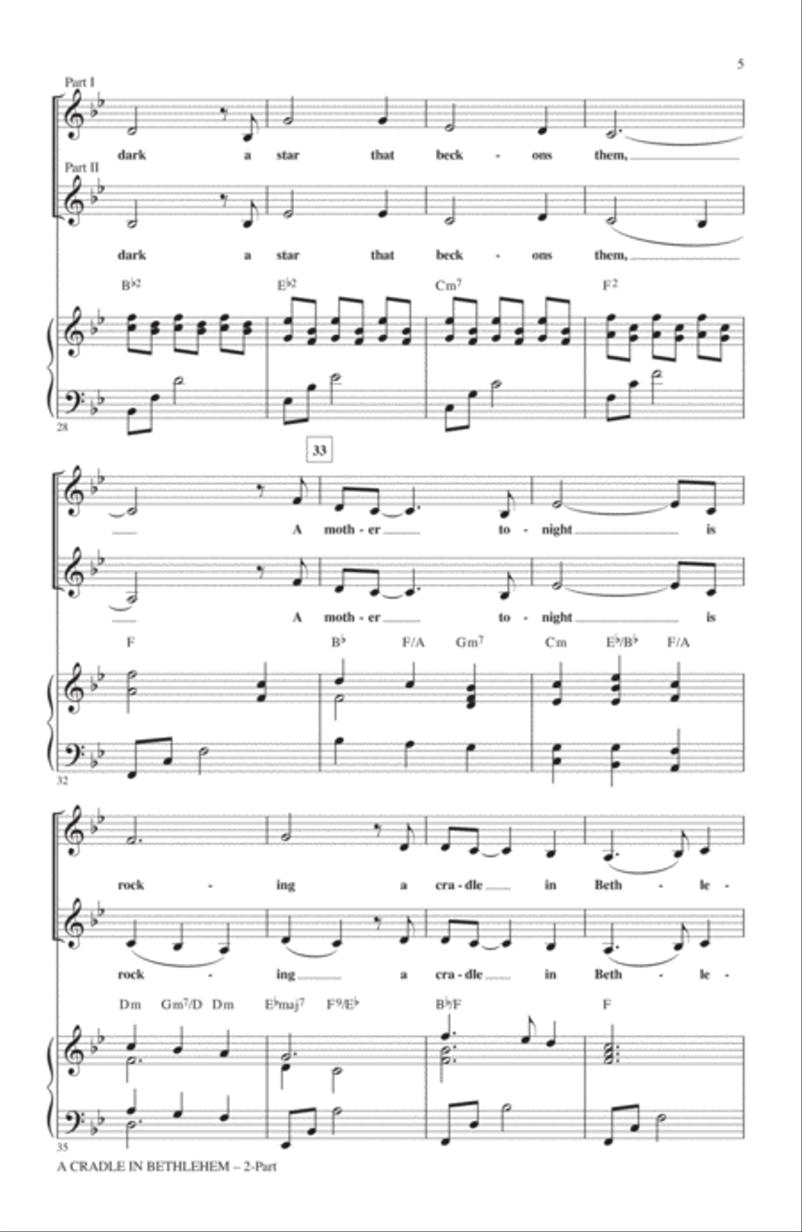 A Cradle In Bethlehem 2-Part scores gallery preview page 4