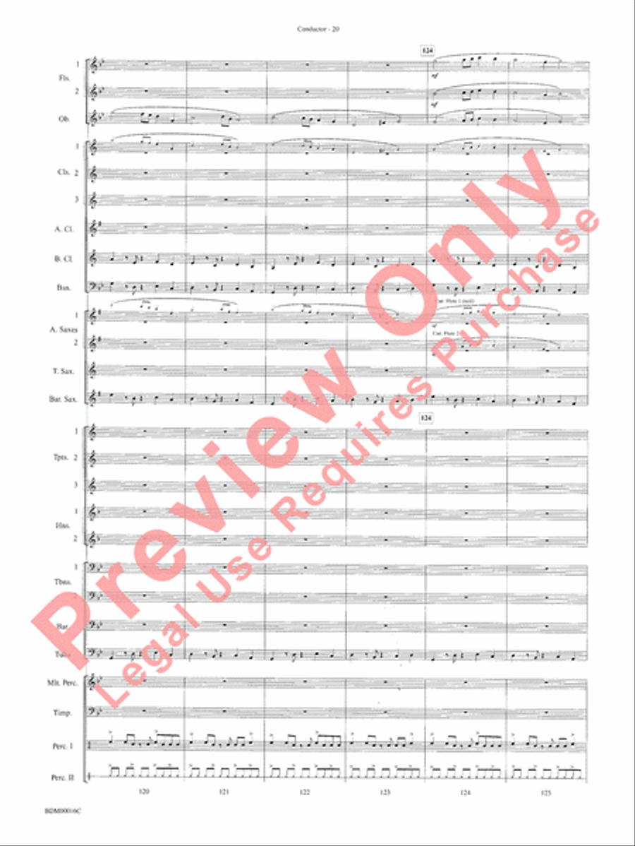 To Challenge the Sky and Heavens Above Concert Band scores gallery preview page 23