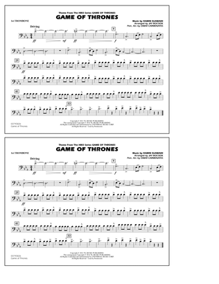 Book cover for Game of Thrones (arr. Jay Bocook) - 1st Trombone