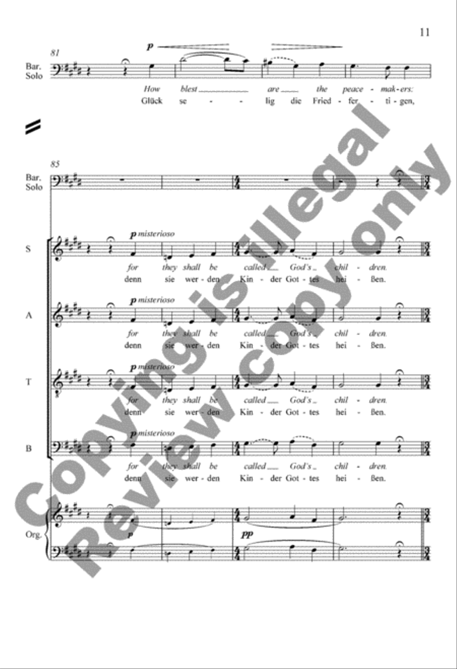 The Beatitudes (Die Seligkeiten) Divisi scores gallery preview page 10