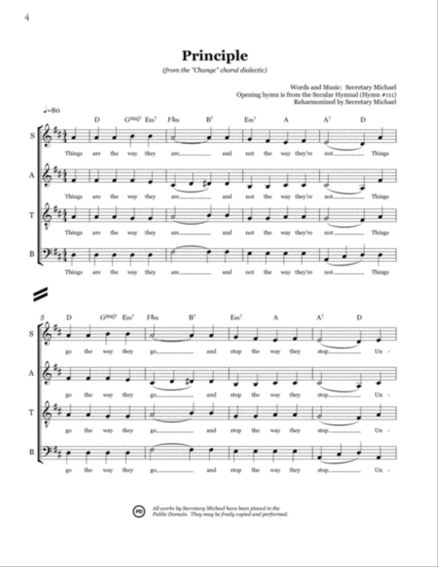 Change: A Choral Dialectic for Unaccompanied SATB Choir 4-Part scores gallery preview page 4