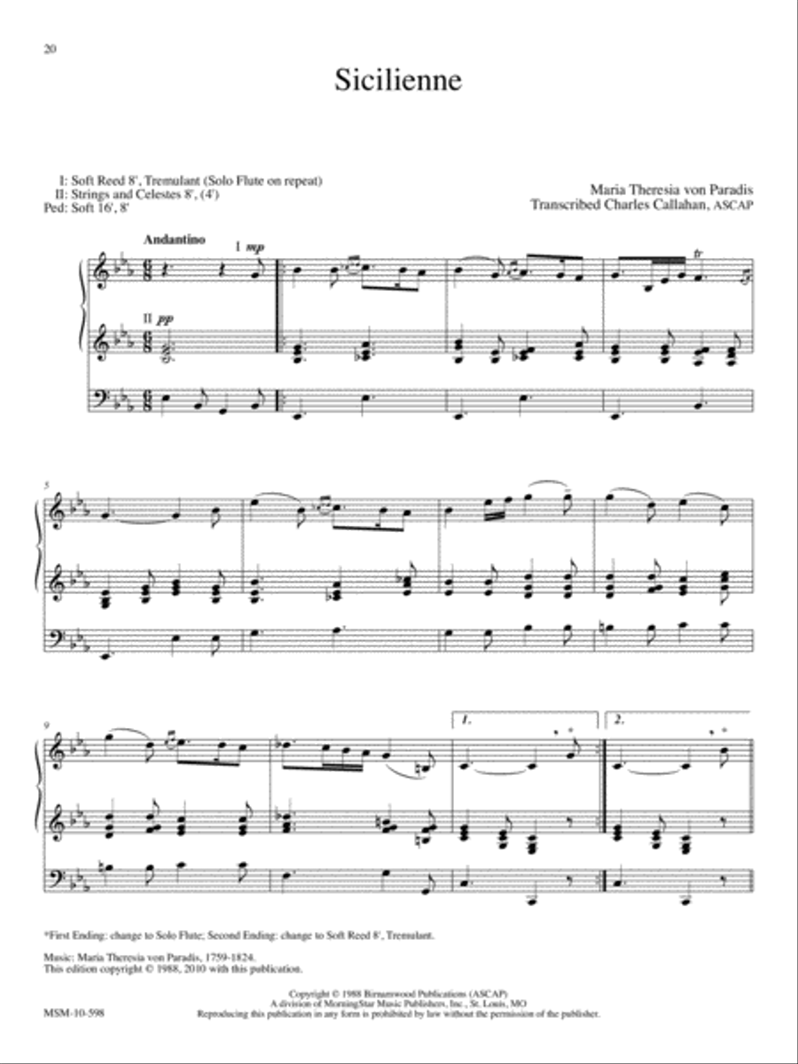 The Memorial Album Thirty Selections for Organ, Piano, or Keyboard Organ scores gallery preview page 7