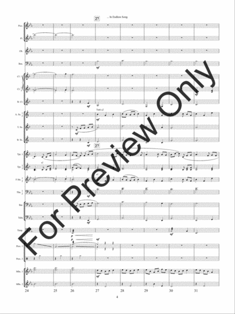 In Endless Song Concert Band scores gallery preview page 7