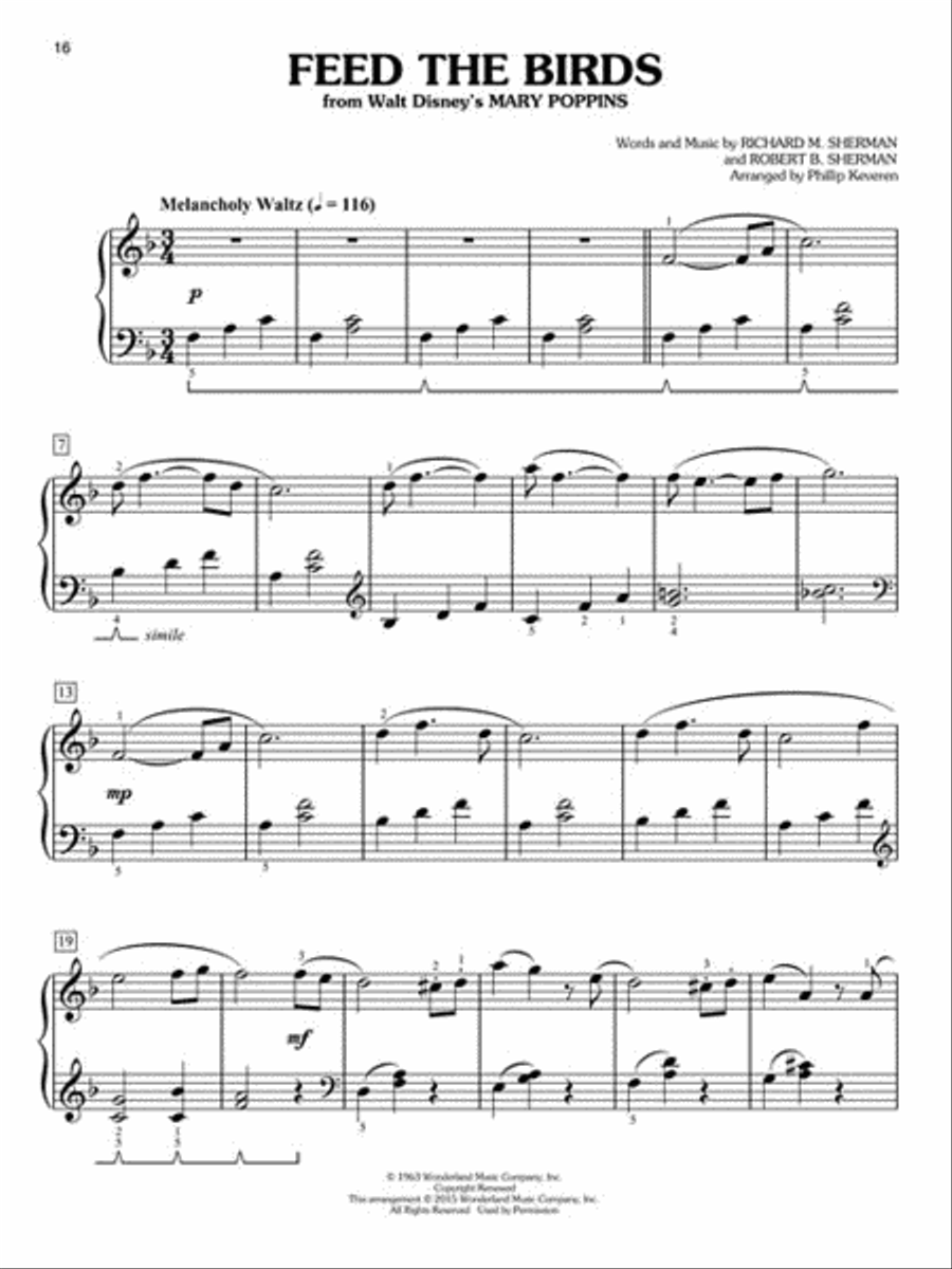 Disney Songs for Easy Classical Piano Easy Piano scores gallery preview page 3