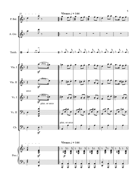 Kalinka (for strings, piano, percussion)