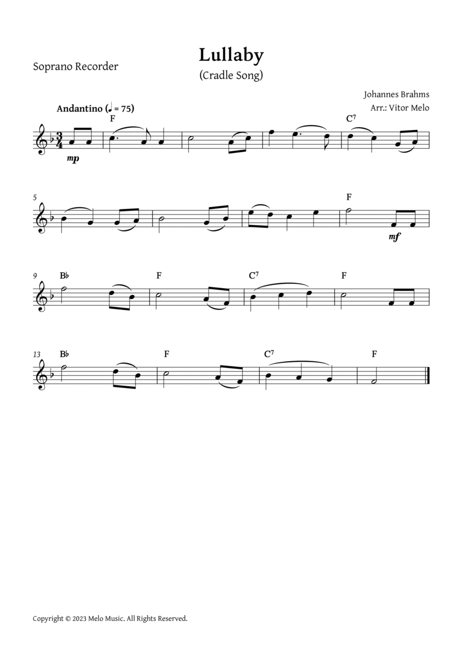 Baroque online recorder music