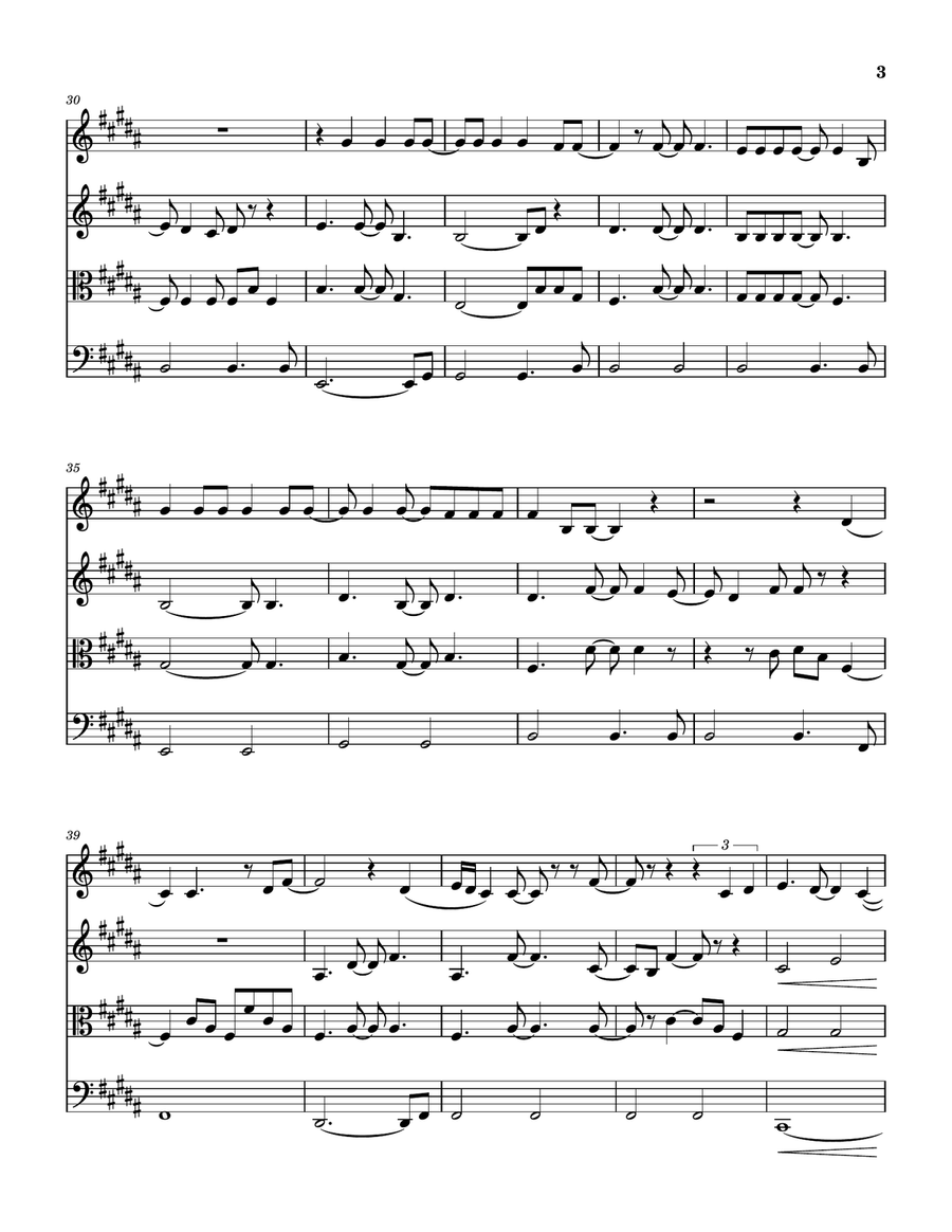 Medley: Faithfully with Separate Ways (Worlds Apart) String Quartet scores gallery preview page 4