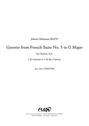 Book cover for Gavotte from French Suite No. 5 in G Major