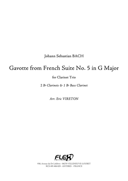 Gavotte from French Suite No. 5 in G Major image number null